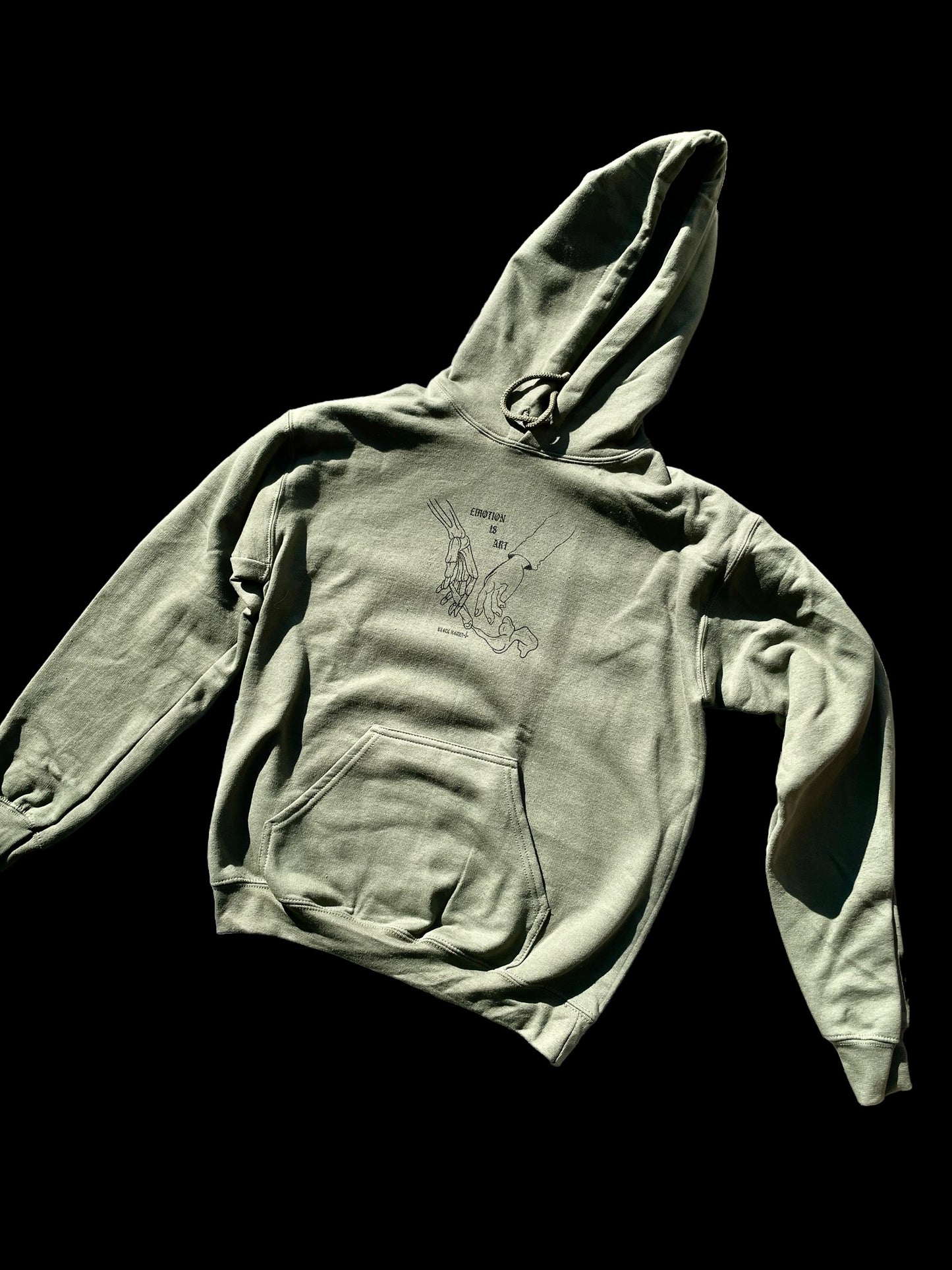 Olive Green “Emotion Is Art” Hoodie